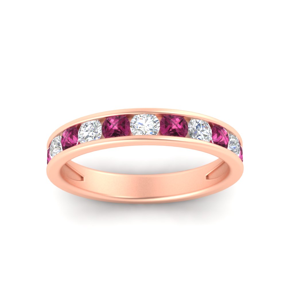1-carat-channel-set-diamond-wedding-ring-band-with-pink-sapphire-in-rose-gold-FDWB5242ROGSADRPIANGLE5-1.00CT-NL-RG