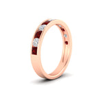 Load image into Gallery viewer, 1-carat-channel-set-diamond-wedding-ring-band-with-ruby-in-rose-gold-FDWB5242ROGRUDRANGLE2-1.00CT-NL-RG
