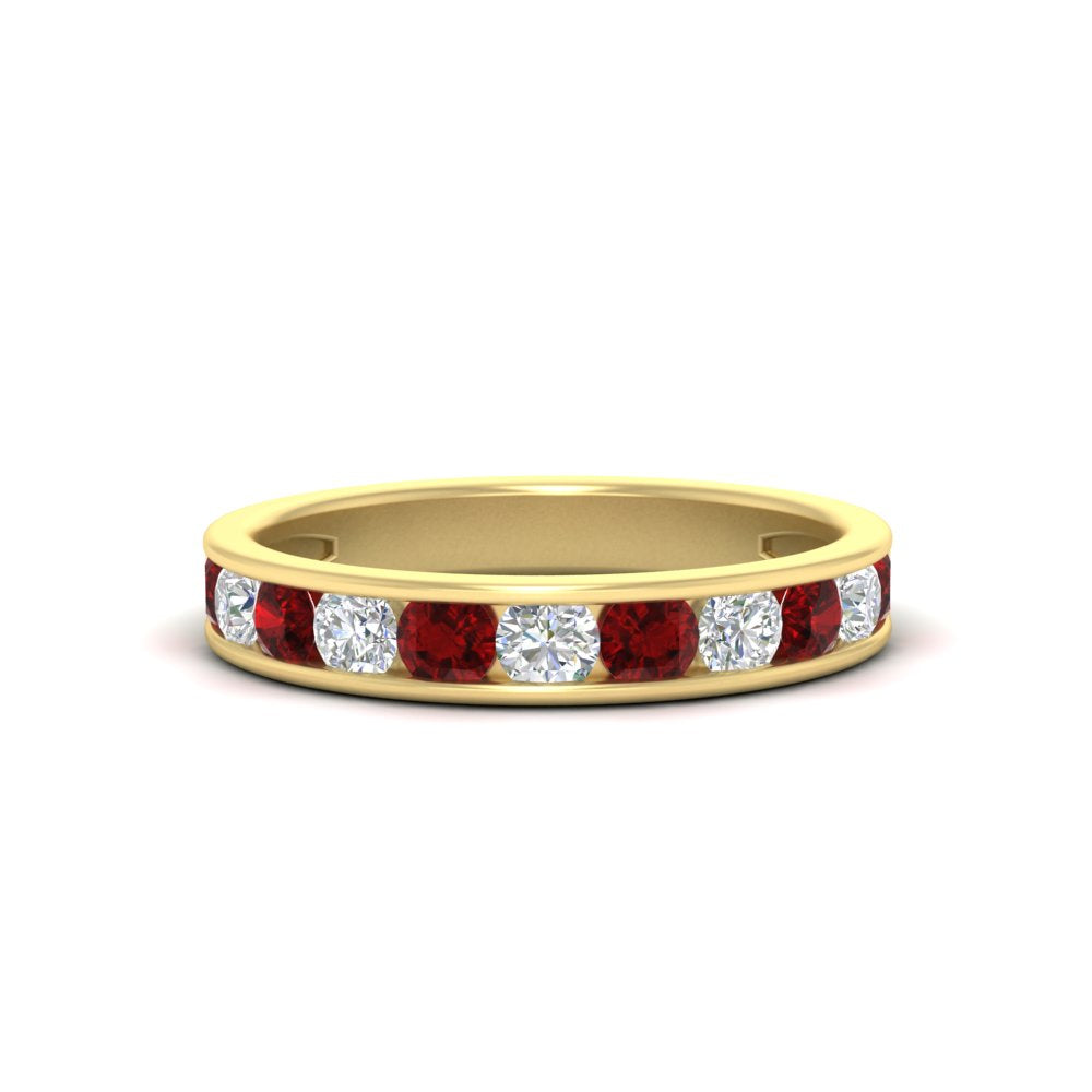 1-carat-channel-set-diamond-wedding-ring-band-with-ruby-in-yellow-gold-FDWB5242ROGRUDR-1.00CT-NL-YG