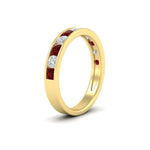 Load image into Gallery viewer, 1-carat-channel-set-diamond-wedding-ring-band-with-ruby-in-yellow-gold-FDWB5242ROGRUDRANGLE2-1.00CT-NL-YG
