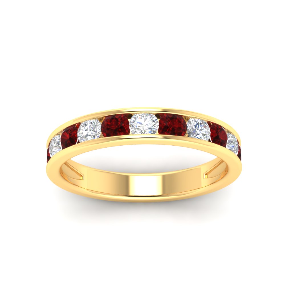 1-carat-channel-set-diamond-wedding-ring-band-with-ruby-in-yellow-gold-FDWB5242ROGRUDRANGLE5-1.00CT-NL-YG