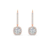 Load image into Gallery viewer, 1-carat-cushion-cut-halo-lever-back-earrings-in-rose-gold-FDEAR-11235CU-1.00CT-NL-RG