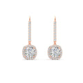 Thumbnail 14 - 1-carat-cushion-cut-halo-lever-back-earrings-in-rose-gold-FDEAR-11235CU-1.00CT-NL-RG
