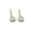 Load image into Gallery viewer, 1-carat-cushion-cut-halo-lever-back-earrings-in-yellow-gold-FDEAR-11235CU-1.00CT-NL-YG