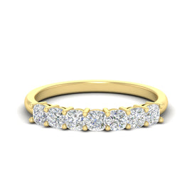Cushion Diamond Seven Stone Wedding Ring