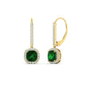 Load image into Gallery viewer, 1-carat-cushion-emerald-halo-lever-back-earrings-in-yellow-gold-FDEAR11235CUGEMGR-1.00CT-NL-YG