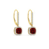 Load image into Gallery viewer, 1-carat-cushion-ruby-halo-lever-back-earrings-in-yellow-gold-FDEAR11235CUGRUDR-1.00CT-NL-YG
