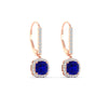 Load image into Gallery viewer, 1-carat-cushion-sapphire-halo-lever-back-earrings-in-rose-gold-FDEAR11235CUGSABL-1.00CT-NL-RG
