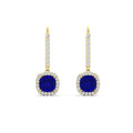 Thumbnail 55 - 1-carat-cushion-sapphire-halo-lever-back-earrings-in-yellow-gold-FDEAR11235CUGSABL-1.00CT-NL-YG