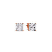 Asscher Cut Diamond Stud Earring
