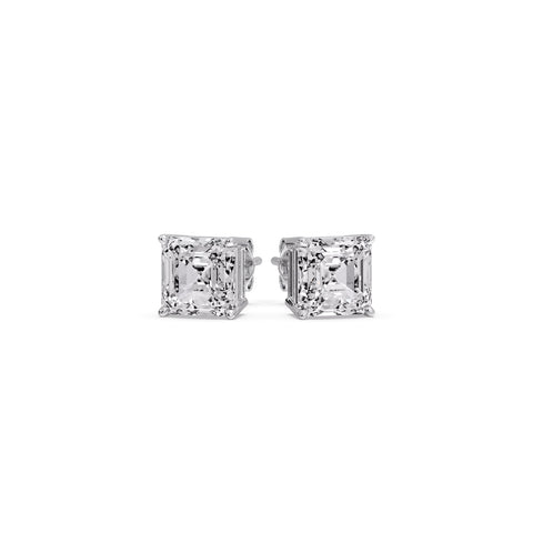 Asscher Cut Diamond Stud Earring
