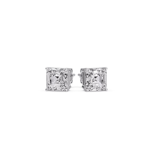 Asscher Cut Diamond Stud Earring