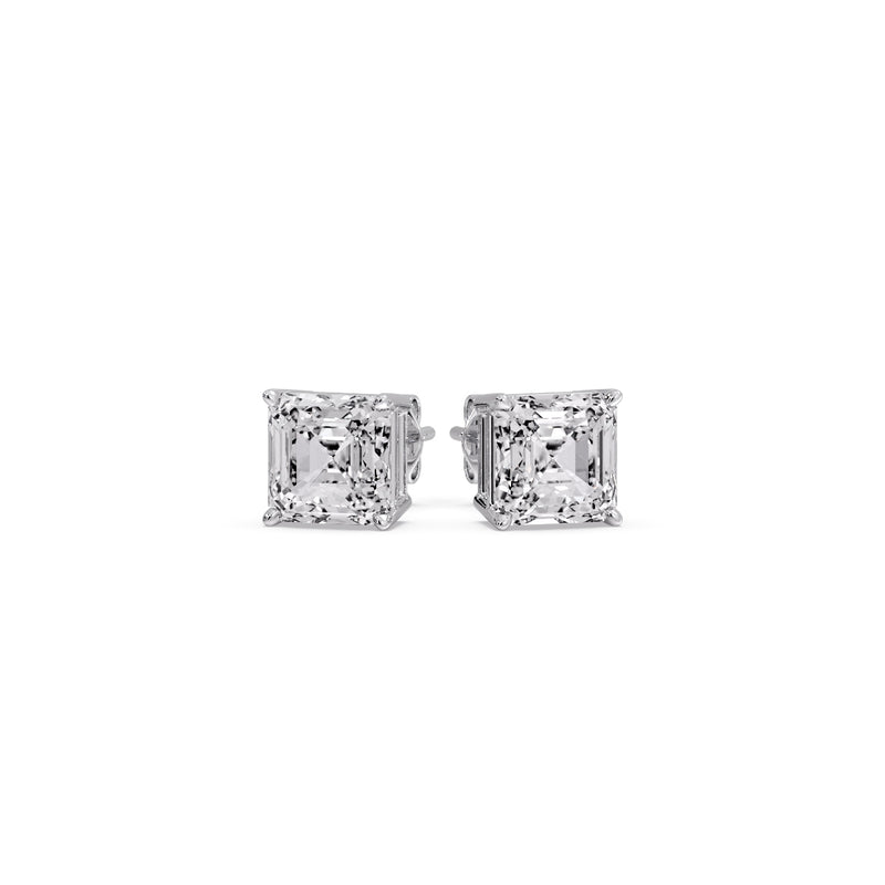 Asscher Cut Diamond Stud Earring