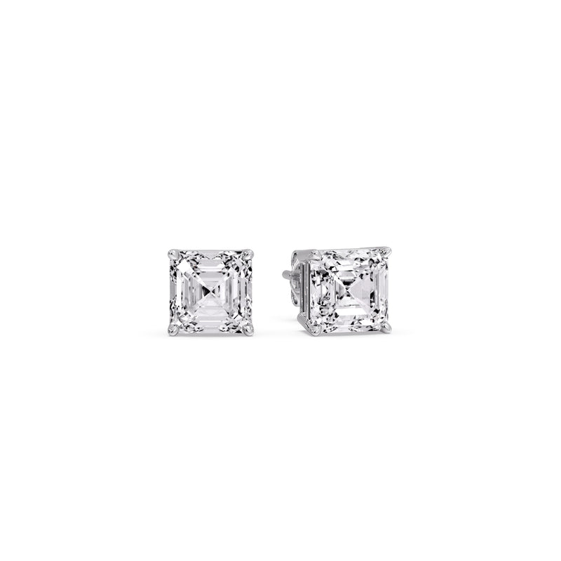 Asscher Cut Diamond Stud Earring