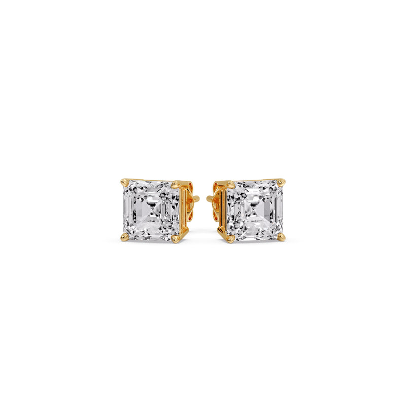 Asscher Cut Diamond Stud Earring