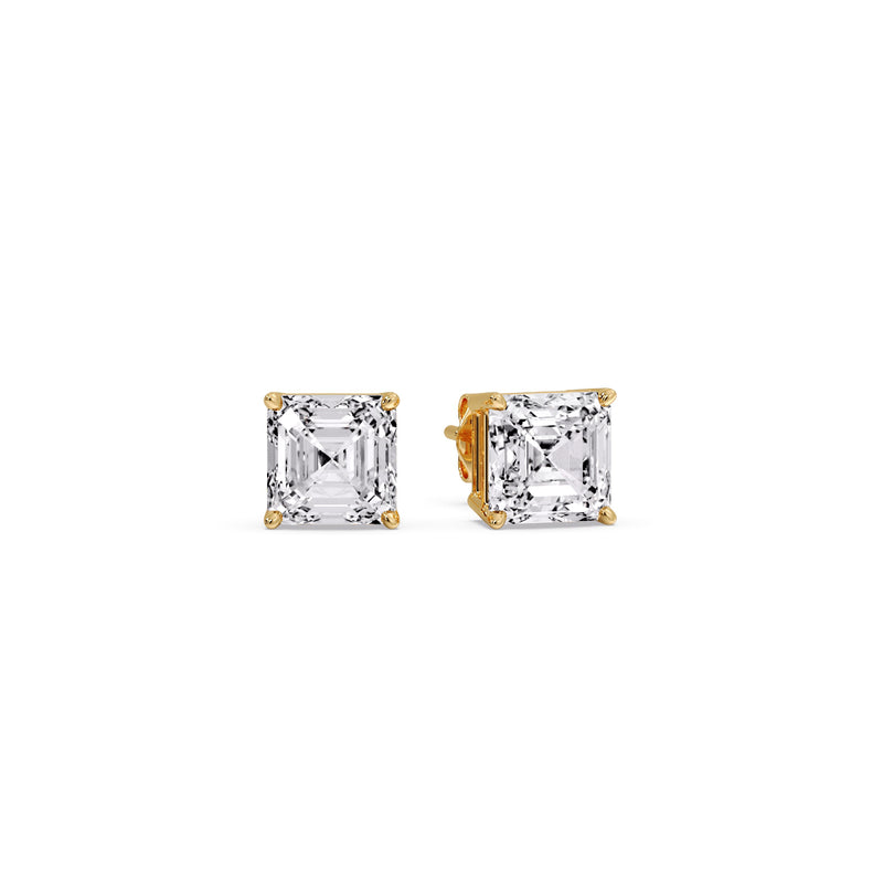 Asscher Cut Diamond Stud Earring