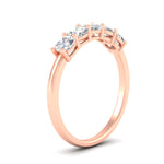 Load image into Gallery viewer, 1-carat-diamond-cushion-5-stone-anniversary-band-in-rose-gold-fdwb8008cuangle2-1.00ct-nl-rg?v=1773297291