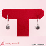 Load image into Gallery viewer, 1-carat-diamond-cute-dangle-halo-round-black-diamond-earrings-in-white-gold-fdear11235-1-ct-fancyimage-nl-wg
