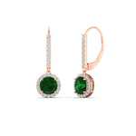 Load image into Gallery viewer, 1-carat-diamond-cute-dangle-halo-round-emerald-earrings-in-rose-gold-FDEAR11235ROGEMGR-1.00-CT-NL-RG.jpg
