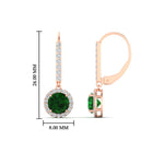 Load image into Gallery viewer, 1-carat-diamond-cute-dangle-halo-round-emerald-earrings-in-rose-gold-FDEAR11235ROGEMGR-1.00-CT-NL-RG.jpg
