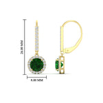 Load image into Gallery viewer, 1-carat-diamond-cute-dangle-halo-round-emerald-earrings-in-yellow-gold-FDEAR11235ROGEMGR-1.00-CT-NL-YG.jpg
