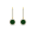 Load image into Gallery viewer, 1-carat-diamond-cute-dangle-halo-round-emerald-earrings-in-yellow-gold-FDEAR11235ROGEMGR-1.00-CT-NL-YG.jpg
