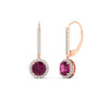 Load image into Gallery viewer, 1-carat-diamond-cute-dangle-halo-round-pink-sapphire-earrings-in-rose-gold-FDEAR11235ROGSADRPI-1.00-CT-NL-RG.jpg