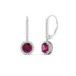 Load image into Gallery viewer, 1-carat-diamond-cute-dangle-halo-round-pink-sapphire-earrings-in-white-gold-FDEAR11235ROGSADRPI-1.00-CT-NL-WG.jpg

