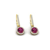 Load image into Gallery viewer, 1-carat-diamond-cute-dangle-halo-round-pink-sapphire-earrings-in-yellow-gold-FDEAR11235ROGSADRPI-1.00-CT-NL-YG.jpg