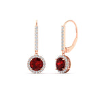 Load image into Gallery viewer, 1-carat-diamond-cute-dangle-halo-round-ruby-earrings-in-rose-gold-FDEAR11235ROGRUDR-1.00-CT-NL-RG.jpg
