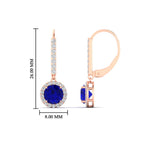 Load image into Gallery viewer, 1-carat-diamond-cute-dangle-halo-round-sapphire-earrings-in-rose-gold-FDEAR11235ROGSABL-1.00-CT-NL-RG.jpg
