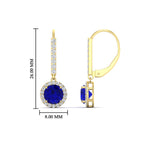 Load image into Gallery viewer, 1-carat-diamond-cute-dangle-halo-round-sapphire-earrings-in-yellow-gold-FDEAR11235ROGSABL-1.00-CT-NL-YG.jpg
