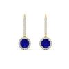 Load image into Gallery viewer, 1-carat-diamond-cute-dangle-halo-round-sapphire-earrings-in-yellow-gold-FDEAR11235ROGSABL-1.00-CT-NL-YG.jpg