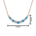 Load image into Gallery viewer, 1-carat-diamond-graduated-smile-necklace-with-blue-topaz-in-FDPD9195GICBLTO-NL-RG
