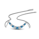 Load image into Gallery viewer, 1-carat-diamond-graduated-smile-necklace-with-blue-topaz-in-FDPD9195GICBLTO-NL-WG
