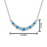 Load image into Gallery viewer, 1-carat-diamond-graduated-smile-necklace-with-blue-topaz-in-FDPD9195GICBLTO-NL-WG
