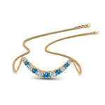 Load image into Gallery viewer, 1-carat-diamond-graduated-smile-necklace-with-blue-topaz-in-FDPD9195GICBLTO-NL-YG
