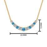 Load image into Gallery viewer, 1-carat-diamond-graduated-smile-necklace-with-blue-topaz-in-FDPD9195GICBLTO-NL-YG
