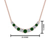 Load image into Gallery viewer, 1-carat-diamond-graduated-smile-necklace-with-emerald-in-FDPD9195GEMGR-NL-RG