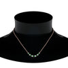 Load image into Gallery viewer, 1-carat-diamond-graduated-smile-necklace-with-emerald-in-FDPD9195GEMGR-NL-RG