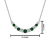 Load image into Gallery viewer, 1-carat-diamond-graduated-smile-necklace-with-emerald-in-FDPD9195GEMGR-NL-WG
