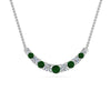 Load image into Gallery viewer, 1-carat-diamond-graduated-smile-necklace-with-emerald-in-FDPD9195GEMGR-NL-WG