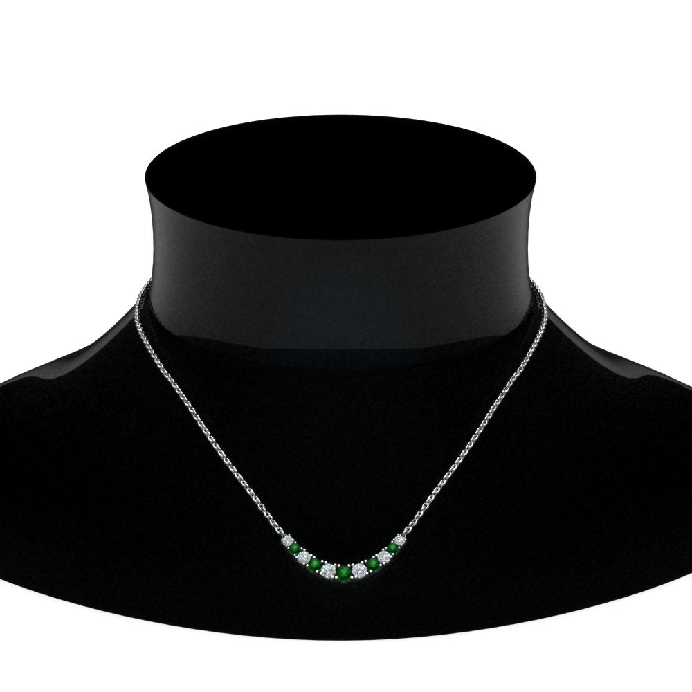 1-carat-diamond-graduated-smile-necklace-with-emerald-in-FDPD9195GEMGR-NL-WG