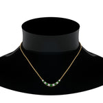 Load image into Gallery viewer, 1-carat-diamond-graduated-smile-necklace-with-emerald-in-FDPD9195GEMGR-NL-YG
