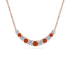 Load image into Gallery viewer, 1-carat-diamond-graduated-smile-necklace-with-orange-sapphire-in-FDPD9195GSAOR-NL-RG
