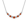 Load image into Gallery viewer, 1-carat-diamond-graduated-smile-necklace-with-orange-sapphire-in-FDPD9195GSAOR-NL-WG