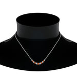 Load image into Gallery viewer, 1-carat-diamond-graduated-smile-necklace-with-orange-sapphire-in-FDPD9195GSAOR-NL-WG
