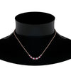 Load image into Gallery viewer, 1-carat-diamond-graduated-smile-necklace-with-pink-sapphire-in-FDPD9195GSADRPI-NL-RG