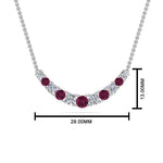 Load image into Gallery viewer, 1-carat-diamond-graduated-smile-necklace-with-pink-sapphire-in-FDPD9195GSADRPI-NL-WG

