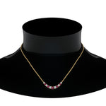 Load image into Gallery viewer, 1-carat-diamond-graduated-smile-necklace-with-pink-sapphire-in-FDPD9195GSADRPI-NL-YG
